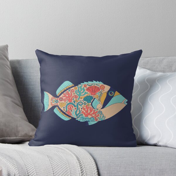 Item preview, Colorful Picasso Triggerfish – Folk Art by heidiannemorris © designed and sold by FOLK ART FUSION by heidiannemorris.
