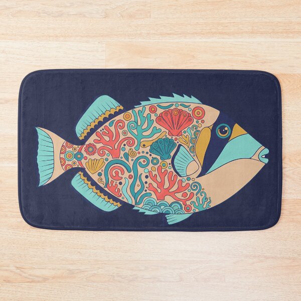 Item preview, Colorful Picasso Triggerfish – Folk Art by heidiannemorris © designed and sold by FOLK ART FUSION by heidiannemorris.