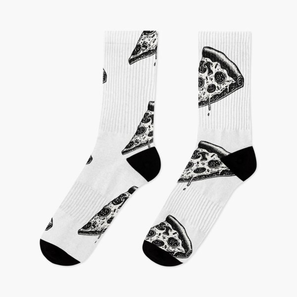 Item preview, Black and white pizza slice designed and sold by MendaciousMina.