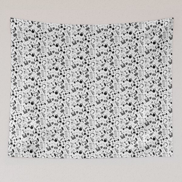 Item preview, Gym Fitness Workout Black and White designed and sold by VintageStyle.
