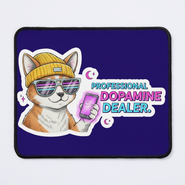 Item preview, Professional Dopamine Dealer Shiba Sticker - tronic Doge Meme & Neon Aesthetic designed and sold by Ishqkidua.