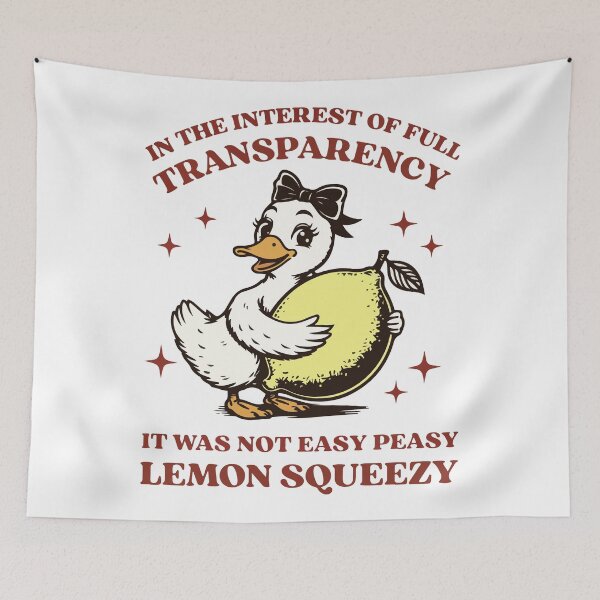Item preview, Not Easy Peasy Lemon Squeezy Duck designed and sold by BrownHorse90s.