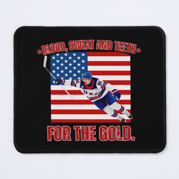 Item preview, jack hughes , blood and teeth for the gold usa hockey designed and sold by lukecas.