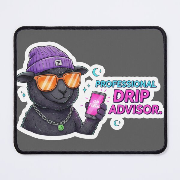 Item preview, Professional Drip Advisor Sheep Sticker - Streetwear Aesthetic & Hypebeast Humor designed and sold by Ishqkidua.