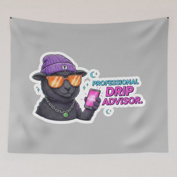 Item preview, Professional Drip Advisor Sheep Sticker - Streetwear Aesthetic & Hypebeast Humor designed and sold by Ishqkidua.