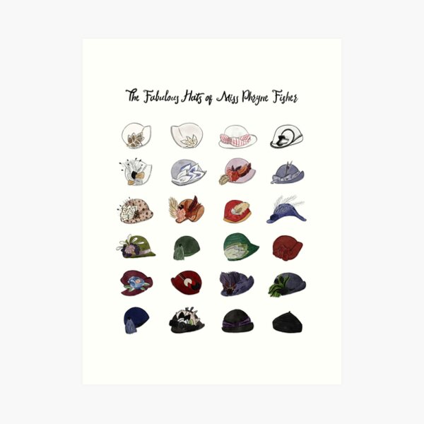 Miss Fisher's Fabulous Hats Art Print