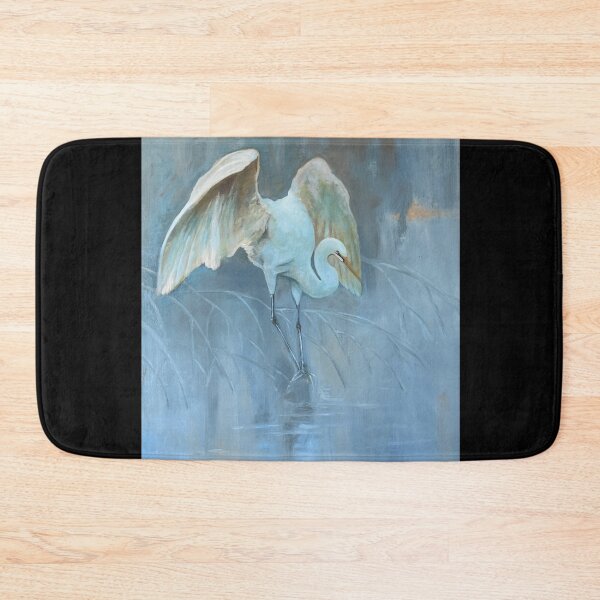 Item preview, White Egret in Blue Mist designed and sold by Carlos Taylor.