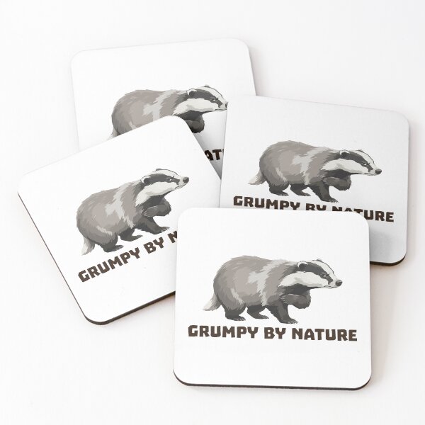 Item preview, Grumpy By Nature Funny European Badger designed and sold by Petzzz.