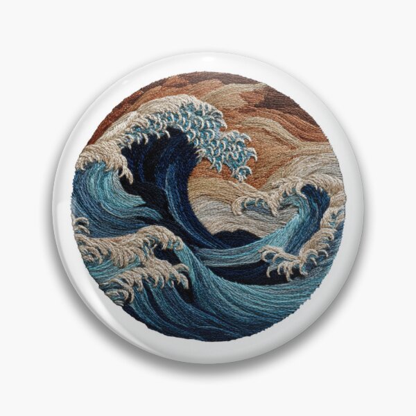 Item preview, Embroidered wave designed and sold by MendaciousMina.