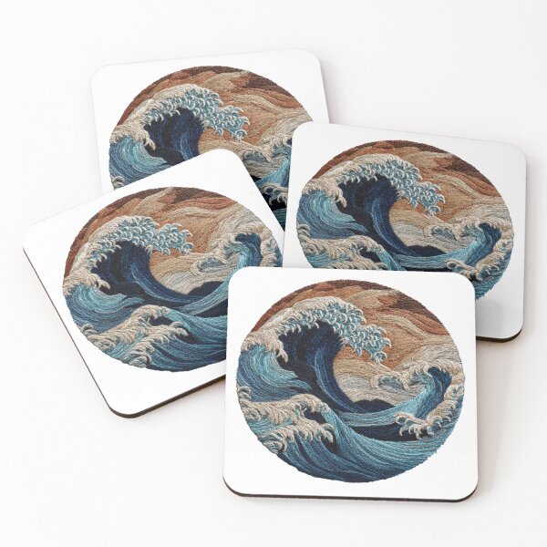Item preview, Embroidered wave designed and sold by MendaciousMina.