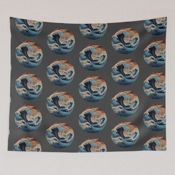 Item preview, Embroidered wave designed and sold by MendaciousMina.