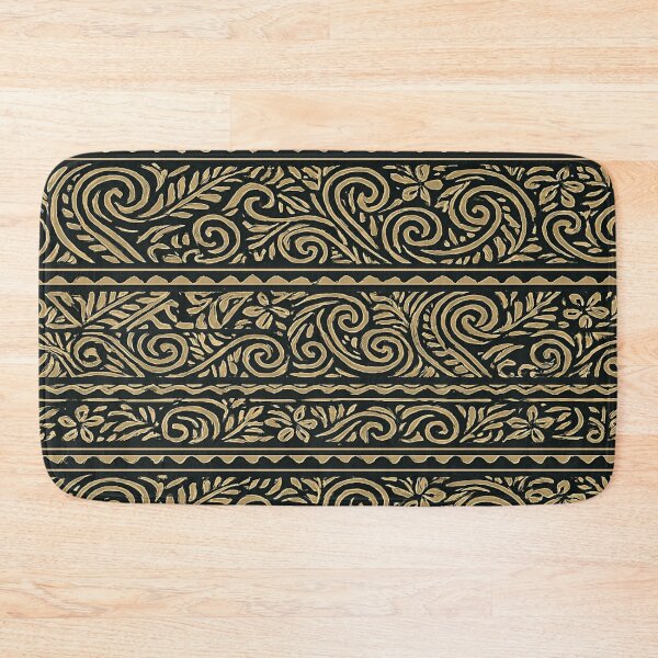 Item preview, Polynesian Tribal Pattern – Seamless Beige on Black Design designed and sold by nigejohn.