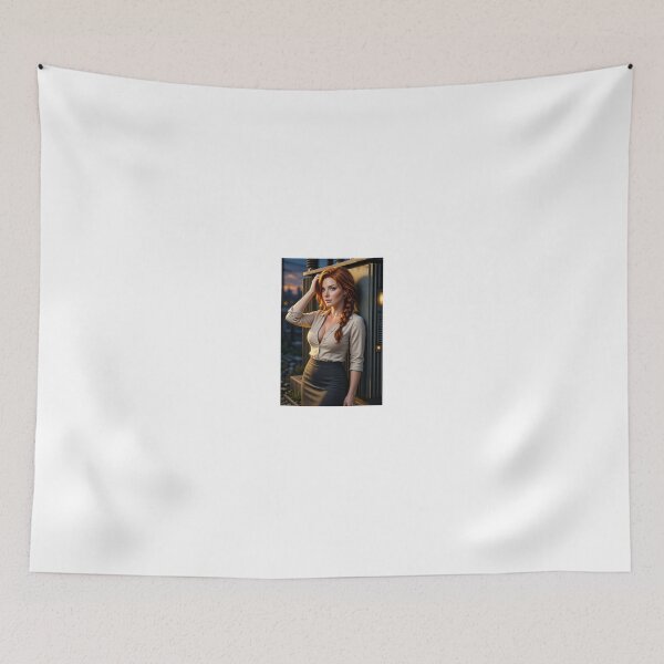 Item preview, Rowan Fletcher in beige blouse at dusk designed and sold by CathryneDelamort.