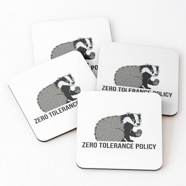 Item preview, Zero Tolerance Policy Funny Antisocial European Badger designed and sold by Petzzz.