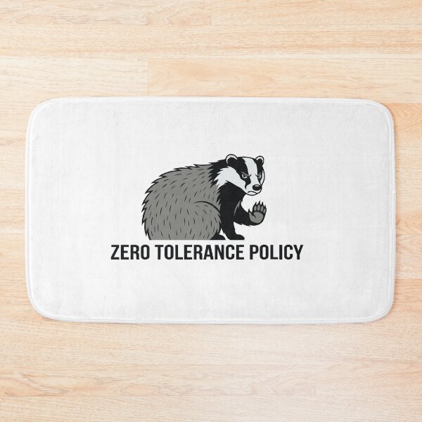 Item preview, Zero Tolerance Policy Funny Antisocial European Badger designed and sold by Petzzz.