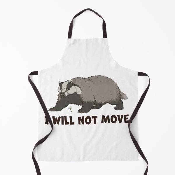 Item preview, I Will Not Move Stubborn European Badger Meme designed and sold by Petzzz.