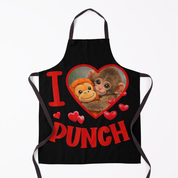 Item preview, Cute Baby Monkey Hugging Plush Toy I Love Punch Heart Aesthetic designed and sold by NgumohaLanke.