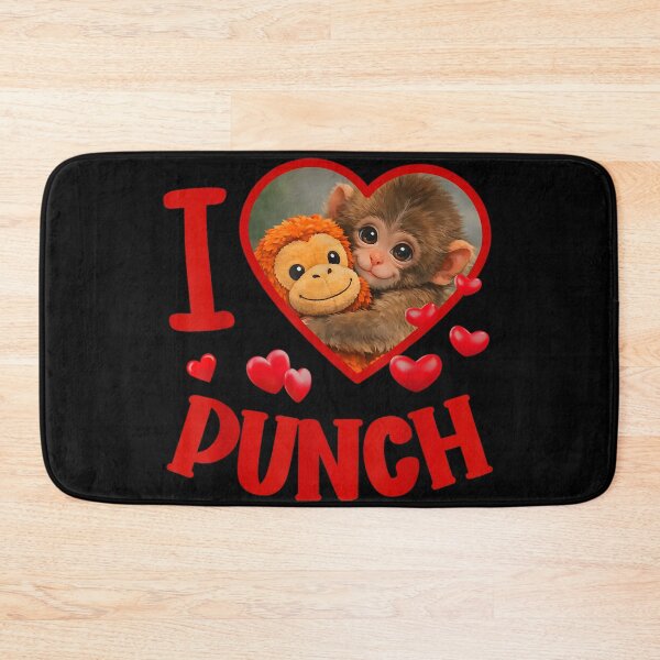 Item preview, Cute Baby Monkey Hugging Plush Toy I Love Punch Heart Aesthetic designed and sold by NgumohaLanke.