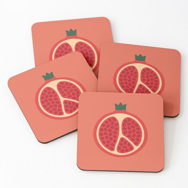 Item preview, Pomegranate Art Print – Coral Red Kitchen Wall Decor designed and sold by Aloloco.