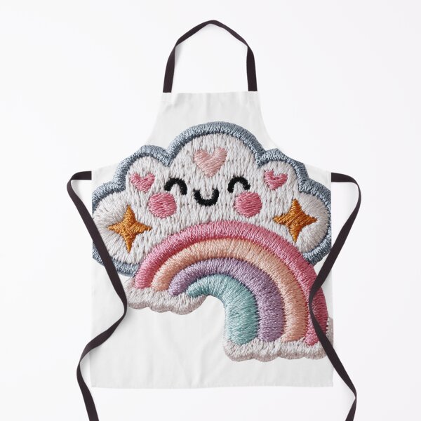 Item preview, Happy pastel cloud and rainbow embroidery patch designed and sold by MendaciousMina.