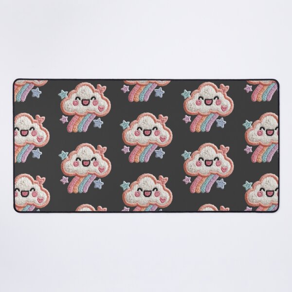 Item preview, Happy pastel cloud and rainbow embroidery patch designed and sold by MendaciousMina.