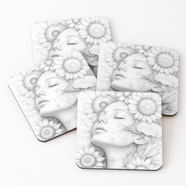Item preview, Ethereal Woman Surrounded By Blooming Sunflowers designed and sold by Shoot-The-Moon.
