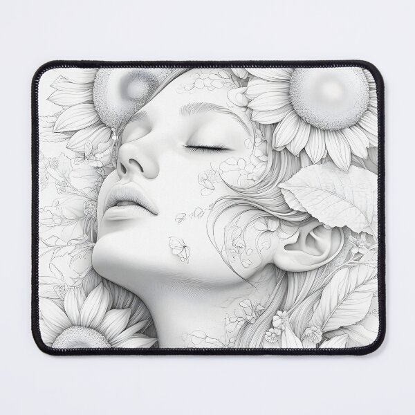 Item preview, Ethereal Woman Surrounded By Blooming Sunflowers designed and sold by Shoot-The-Moon.