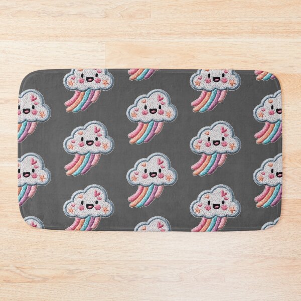 Item preview, Happy pastel cloud and rainbow embroidery patch designed and sold by MendaciousMina.