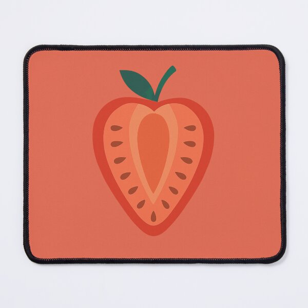 Item preview, Strawberry Art Print – Coral Red Kitchen Wall Decor designed and sold by Aloloco.