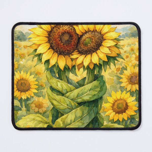 Item preview, Two Sunflowers in a Field Hugging Each Other designed and sold by Maria Dryfhout.