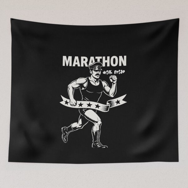 Item preview, Gay Leather Run Boston. Marathon With Pride. Defiant Currency Tom of Finland Tribute Gay Pride Graphic Design designed and sold by ItsAKinkThing.