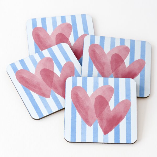 Item preview, Blue stripes with red heart  designed and sold by Anisha  Vaz.