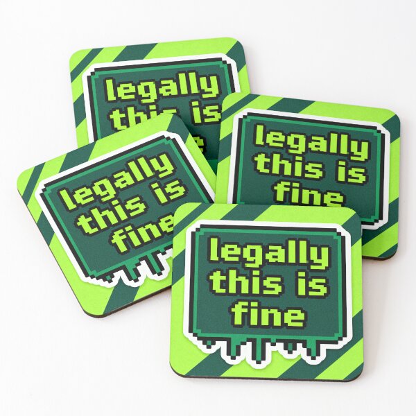Item preview, Legally This Is Fine - Retro Pixel Meme Art designed and sold by PictorialWhimsy.