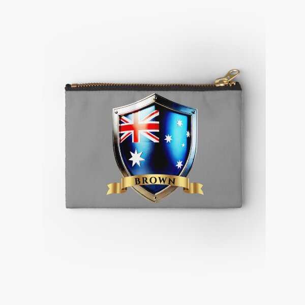 Item preview, Brown Australia Surname Shield designed and sold by Highlandkings.