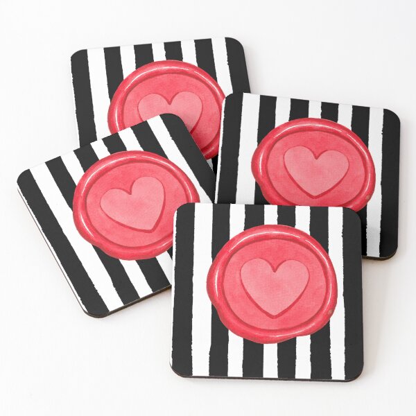 Item preview, Black Heart with red wax stamp heart  designed and sold by Anisha  Vaz.