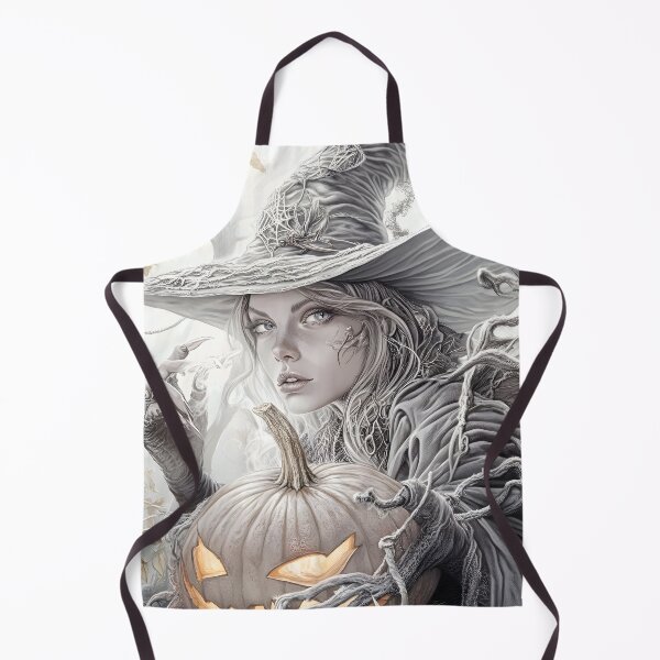 Item preview, Dark Witch Holding Glowing Halloween Pumpkin designed and sold by Shoot-The-Moon.