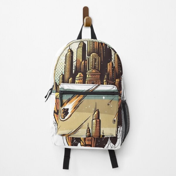 Item preview, Floating City in the Sky T-Shirt – Apocalyptic Sci-Fi Fantasy Island Art Print designed and sold by Dzblack.