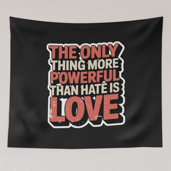 Item preview, The statement, love over hate designed and sold by MadCuteLab.