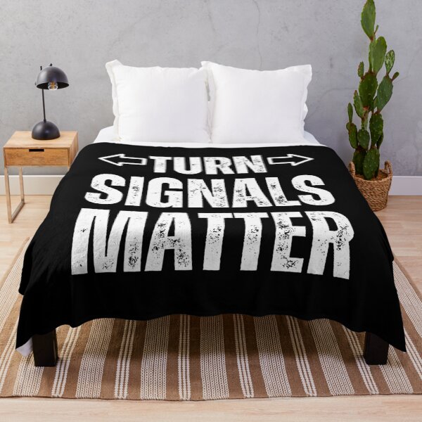 Item preview, Turn Signals Matter – Funny Driver Safety Arrows Distressed White Text Design for Car Lovers & Road Etiquette designed and sold by GFamilyC.