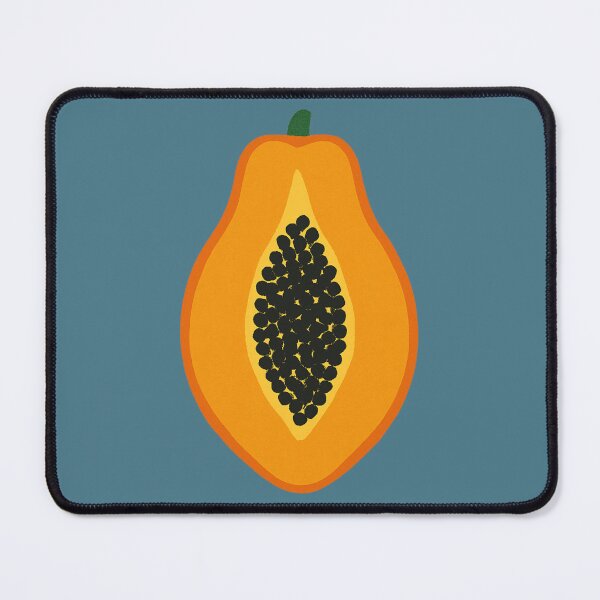 Item preview, Papaya Art Print – Teal Blue Tropical Kitchen Decor designed and sold by Aloloco.