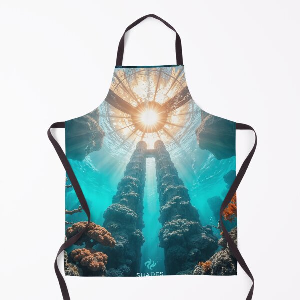 Item preview, Underwater cathedral of coral, shades of turquoise and pearl shimmering through currents, mythic aquatic fantasy, cinematic realism — SHADES designed and sold by ShaDeS-AI-Art.