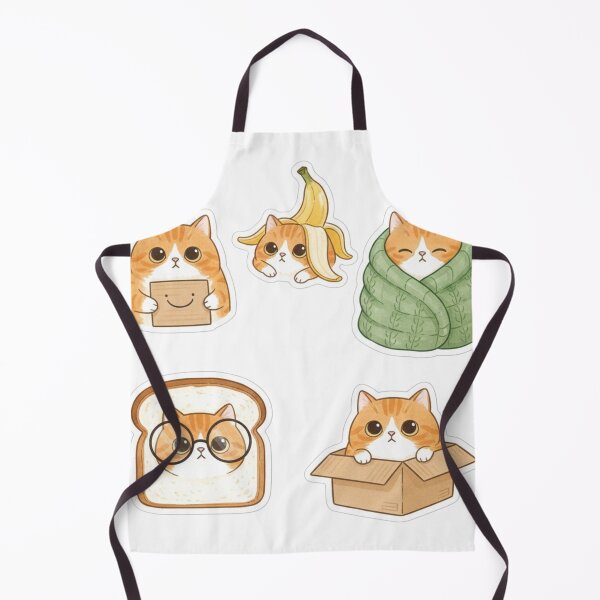 Item preview, Funny Orange Cat Sticker Pack - Banana & Smile designed and sold by ahabboud.