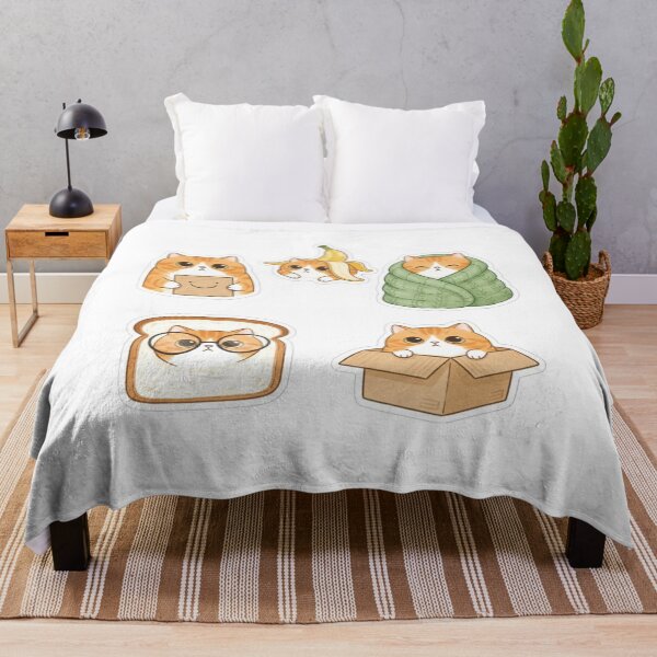 Item preview, Funny Orange Cat Sticker Pack - Banana & Smile designed and sold by ahabboud.