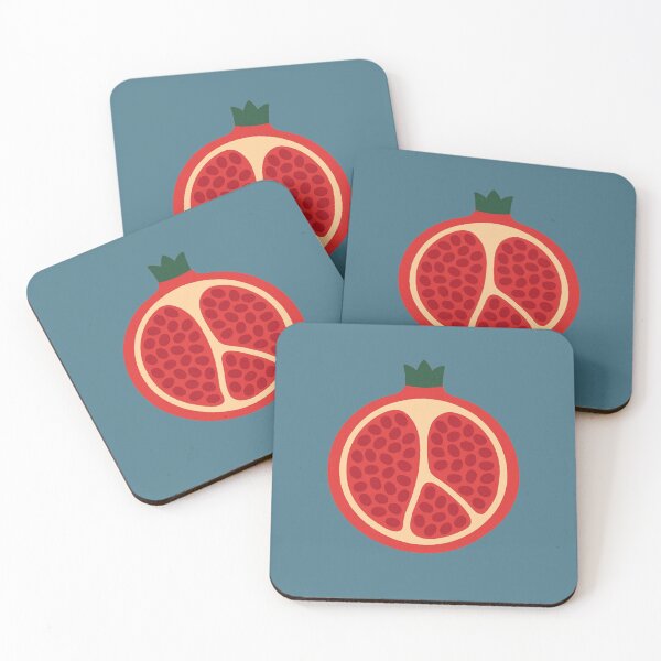 Item preview, Pomegranate Art Print – Teal Blue Kitchen Wall Decor designed and sold by Aloloco.