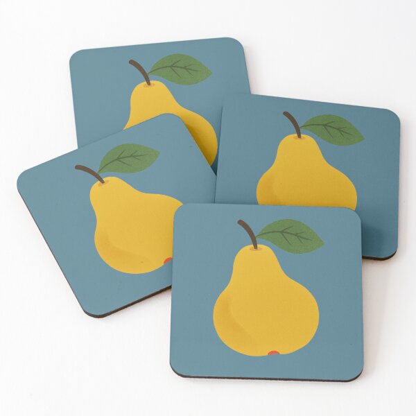Item preview, Pear Art Print – Teal Blue Kitchen Wall Decor designed and sold by Aloloco.