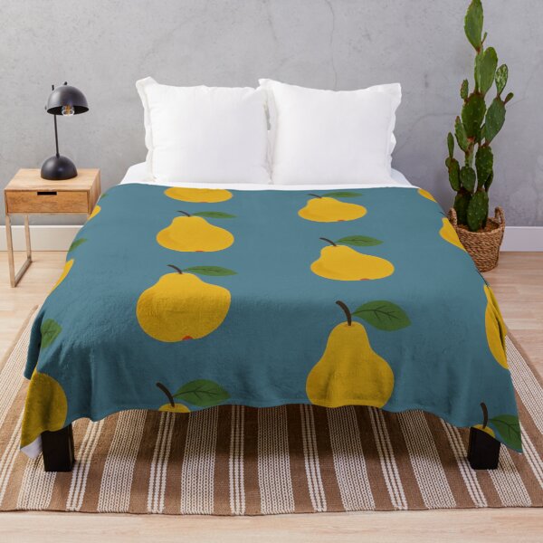 Item preview, Pear Art Print – Teal Blue Kitchen Wall Decor designed and sold by Aloloco.