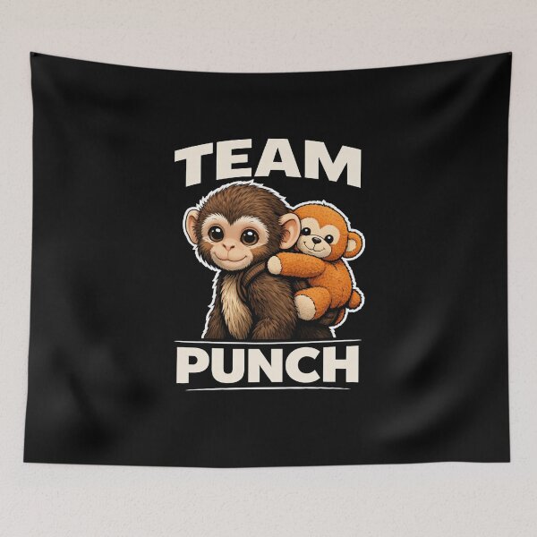 Item preview, Team Punch Cute Baby Monkey Graphic designed and sold by Style-X.