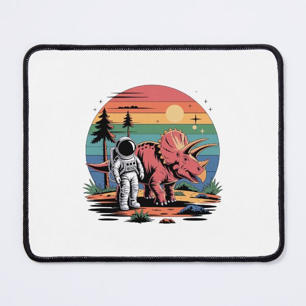 Item preview, A young triceratops with an astronaut designed and sold by Diesel Drinking Dinosaurs.