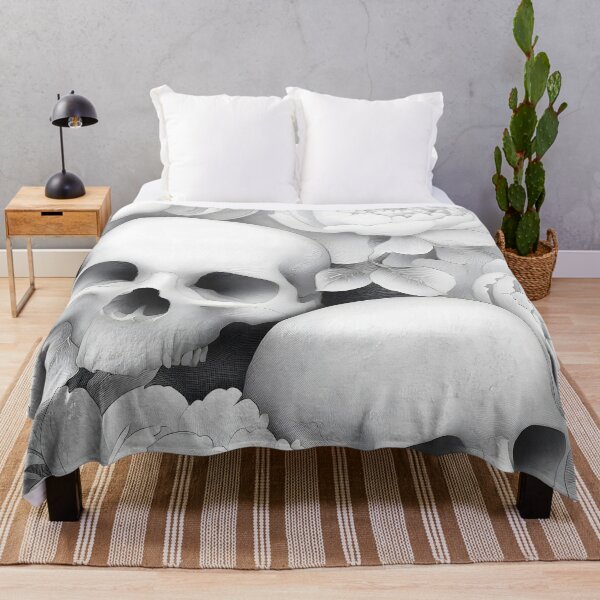 Item preview, Gothic Skulls Surrounded By Detailed Peony Flowers designed and sold by Shoot-The-Moon.