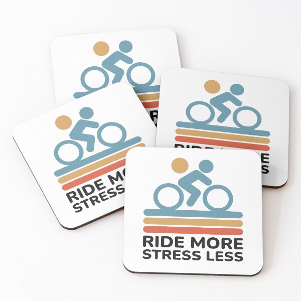 Item preview, Ride More Stress Less - Cycling Motivation designed and sold by Shape Snip Studio.